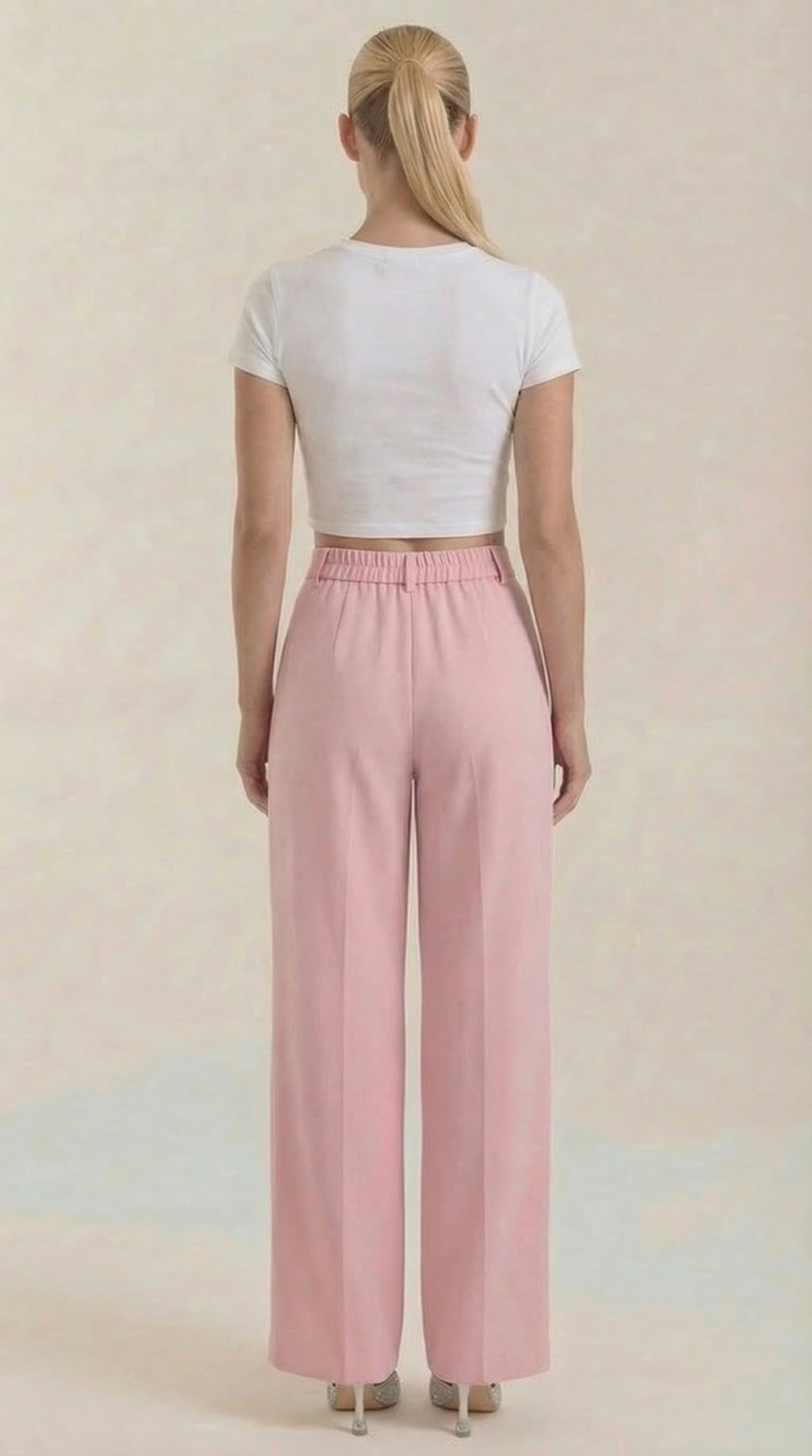 Pantalones de oficina Rebecca de pierna ancha