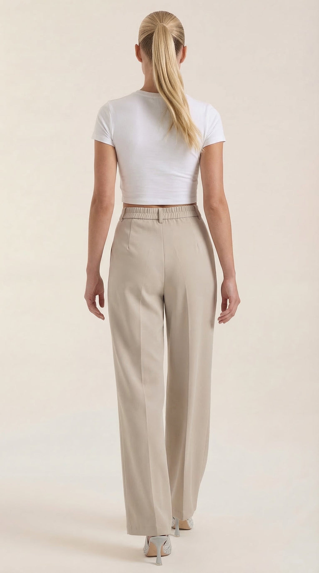 Pantalones de oficina Rebecca de pierna ancha