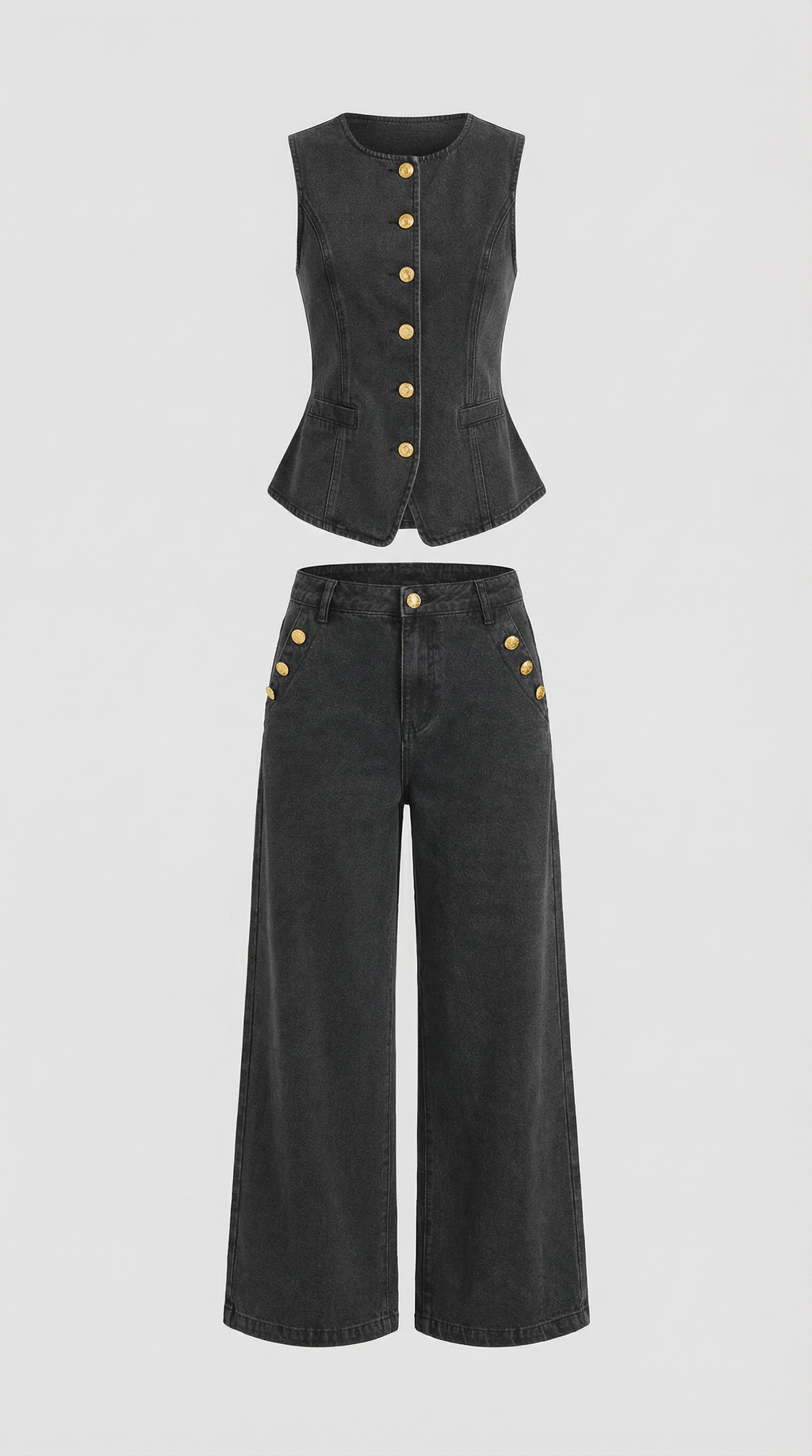 Conjunto Rhonda de Algodón y Denim