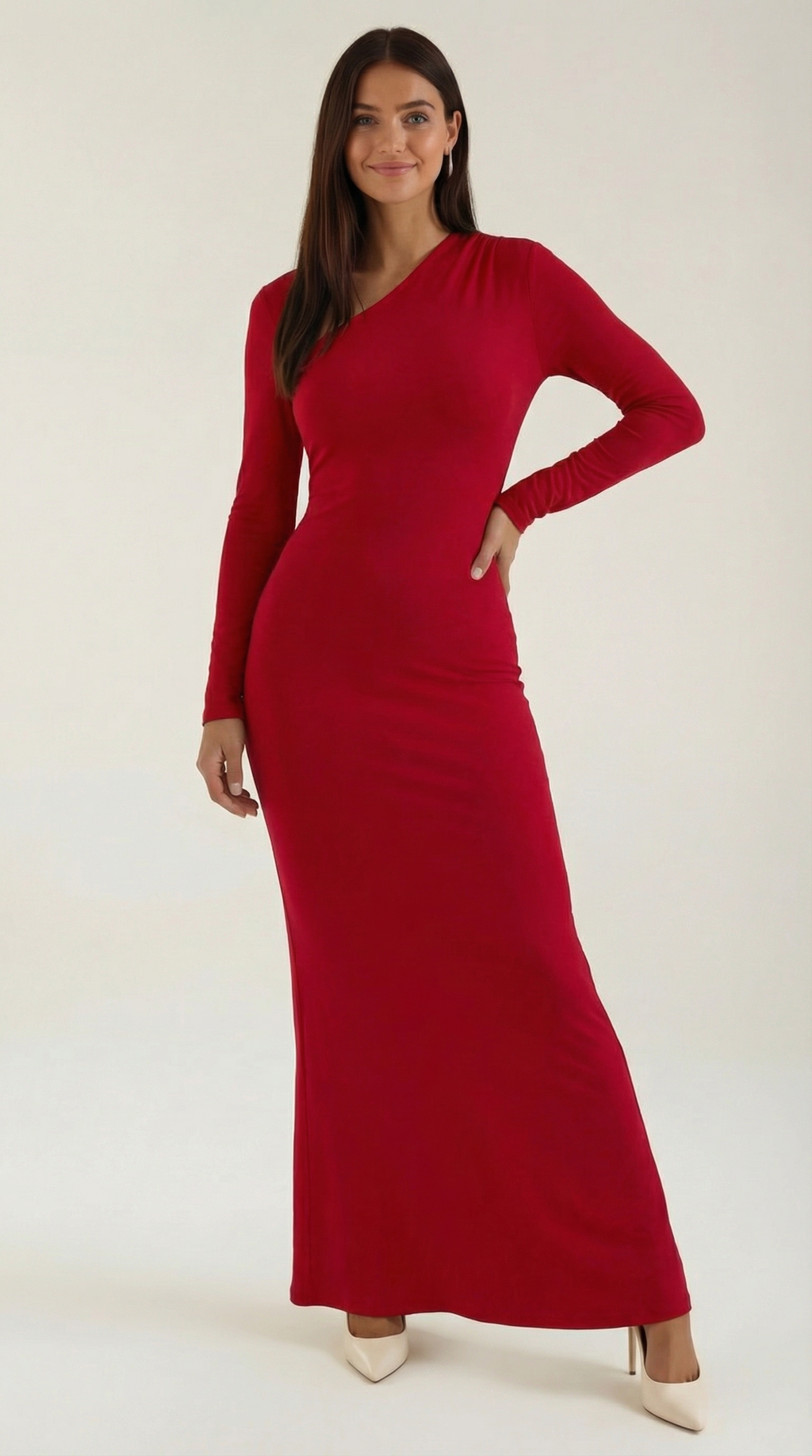 Roberta Langarm-Bodycon-Maxivestido