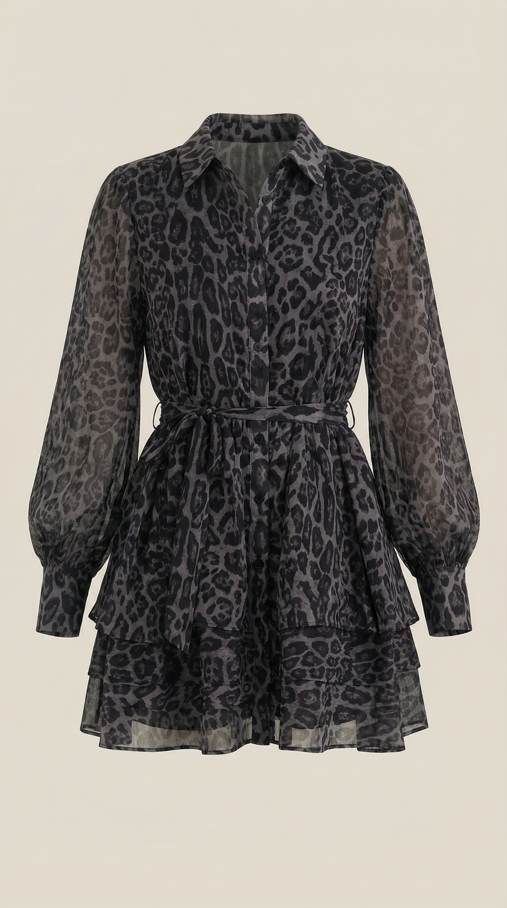 Mini Vestido de Leopardo Stella