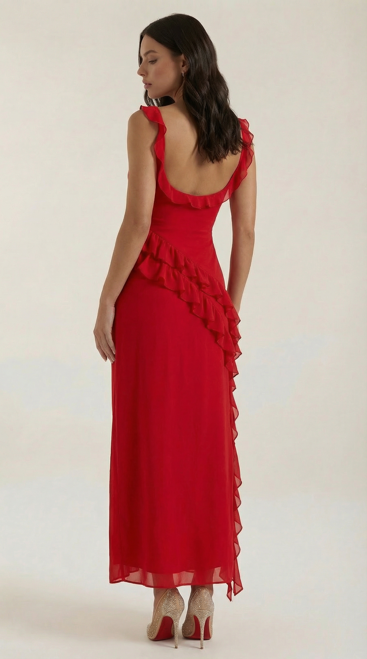 Maxi Vestido Susan con Detalles de Volantes