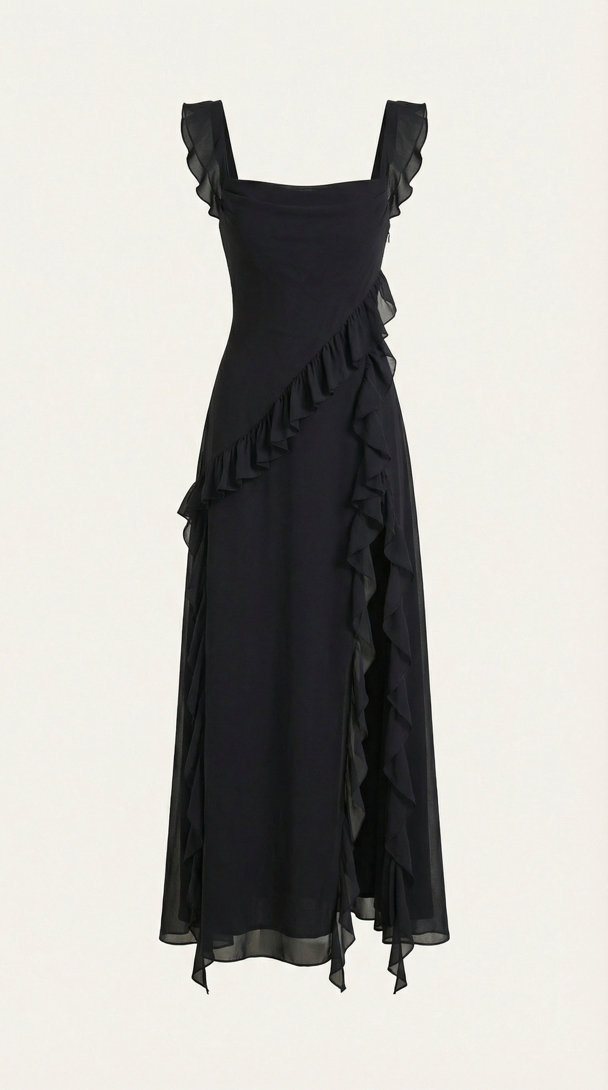 Maxi Vestido Susan con Detalles de Volantes