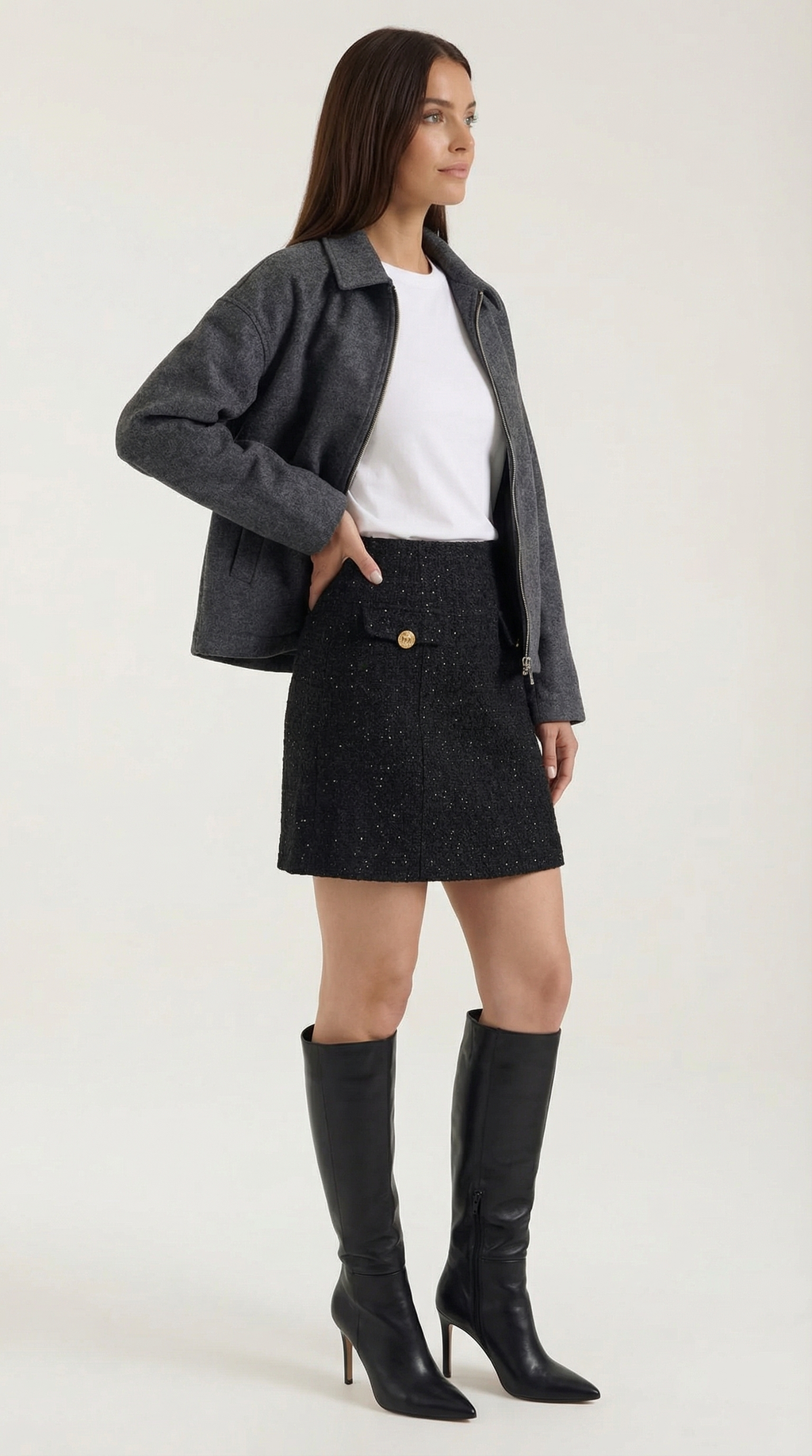 Falda Mini Brillante Tasha