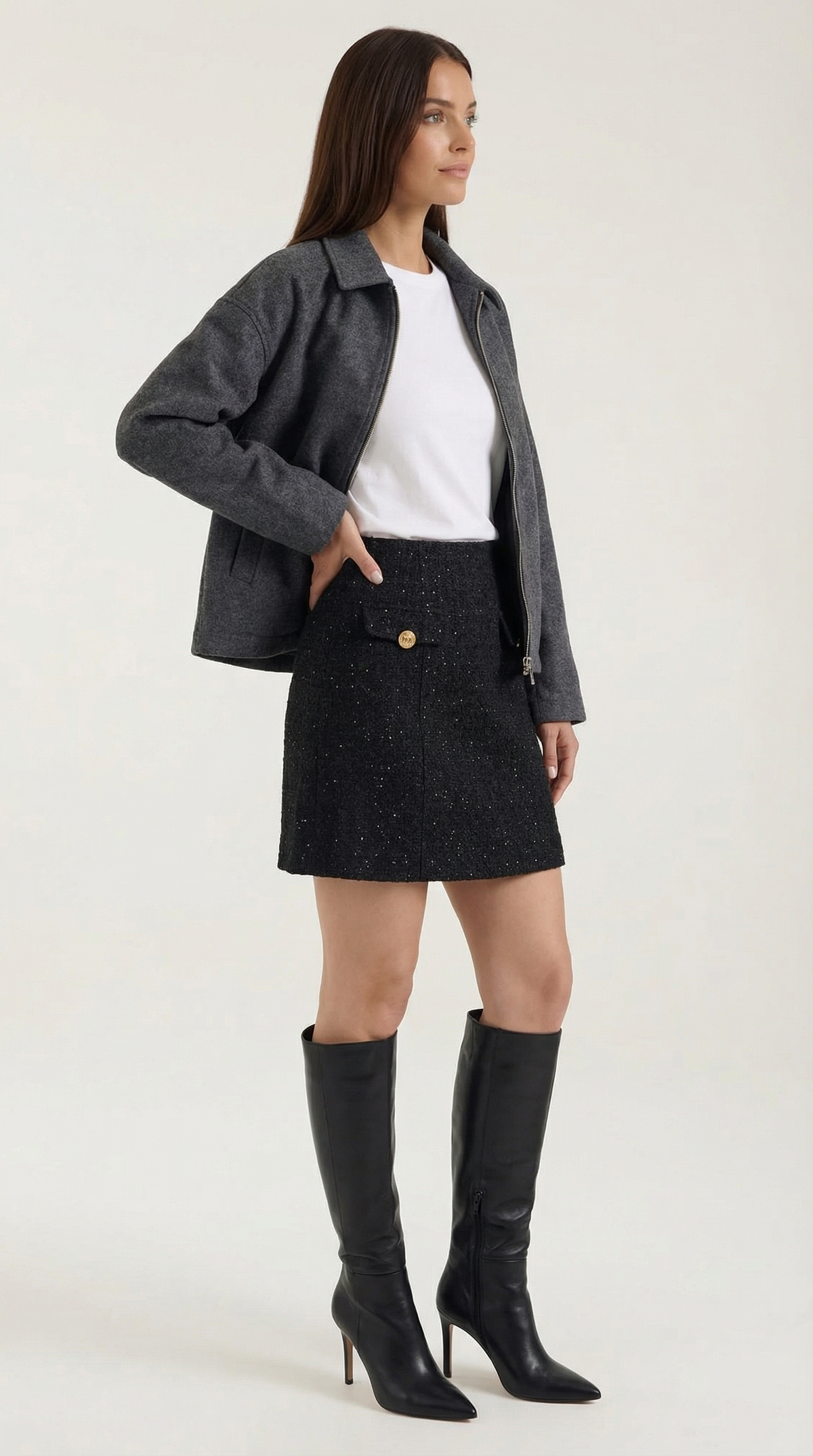 Falda Mini Brillante Tasha