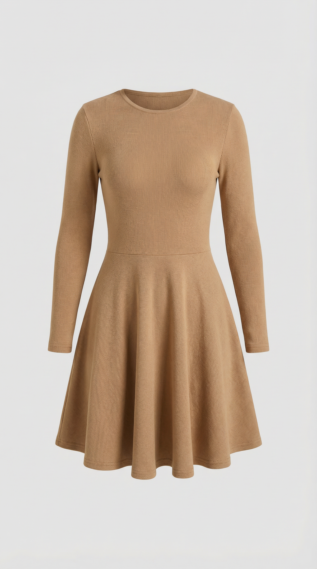 Tiffany Plisado Mini Vestido de Mangas Largas
