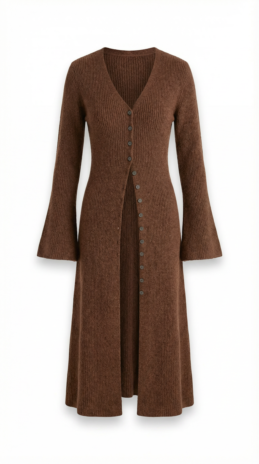 Cárdigan Maxi de Punto 'Valerie' con Escote en Forma de V