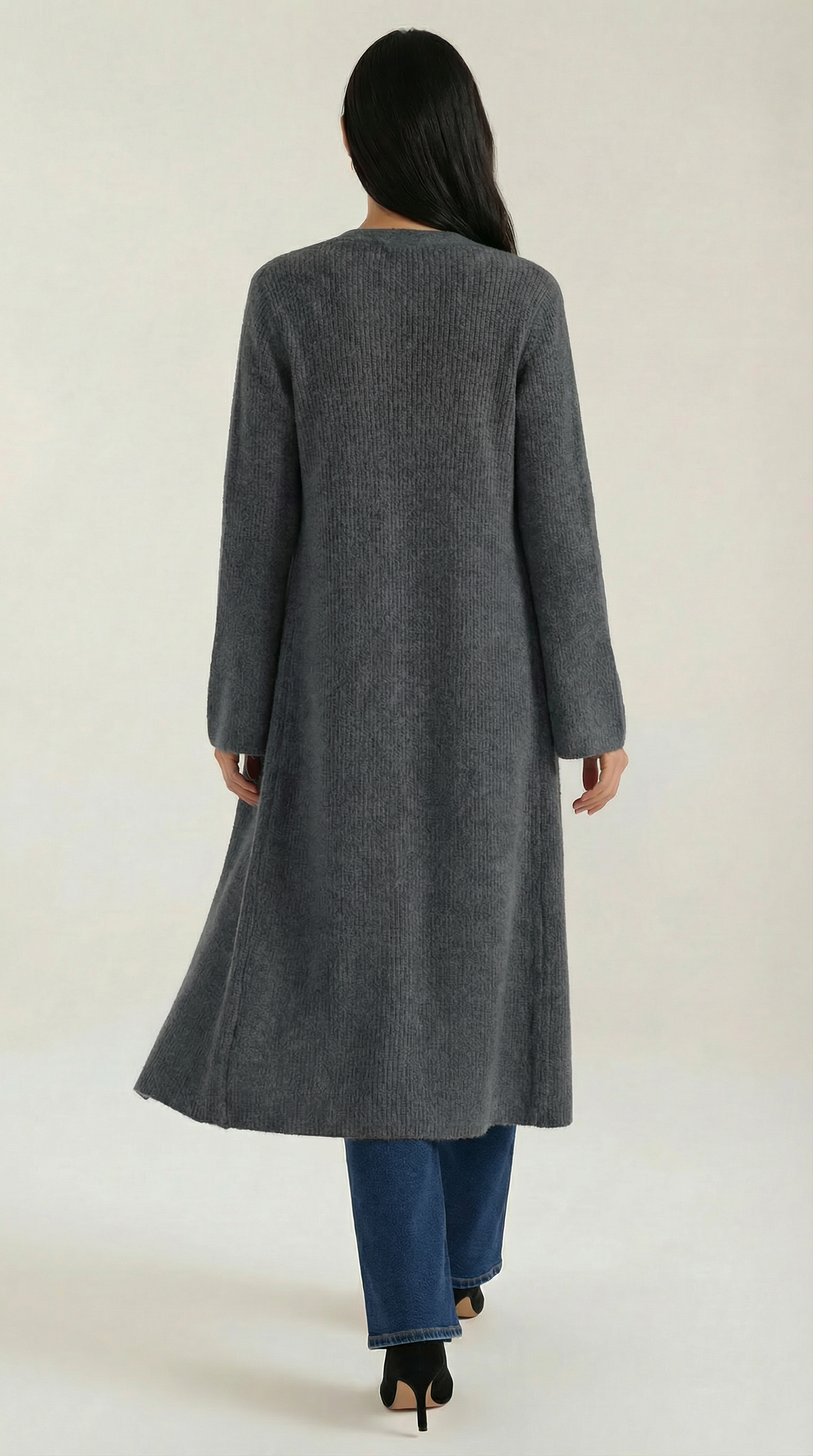 Cárdigan Maxi de Punto 'Valerie' con Escote en Forma de V