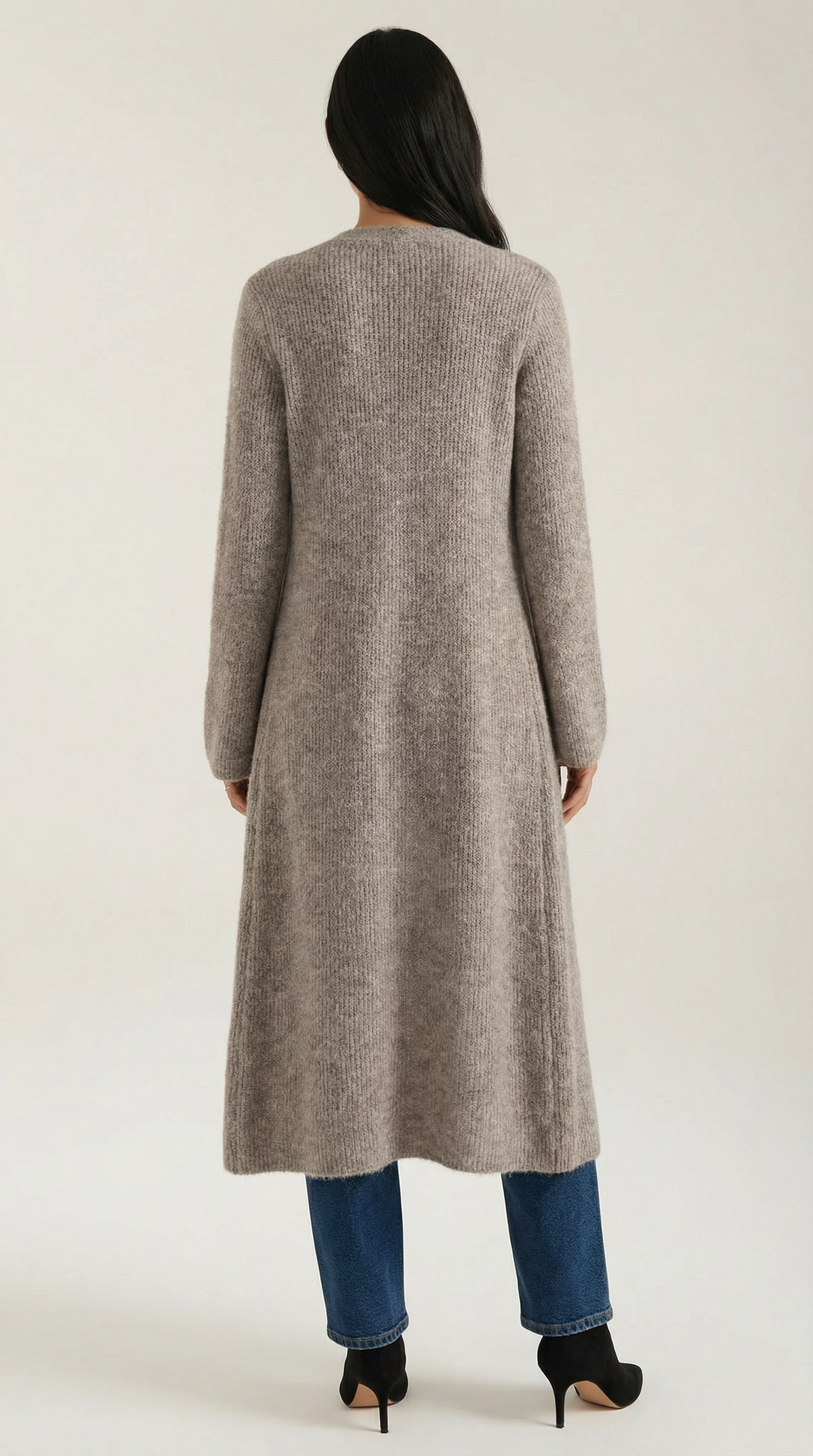 Cárdigan Maxi de Punto 'Valerie' con Escote en Forma de V