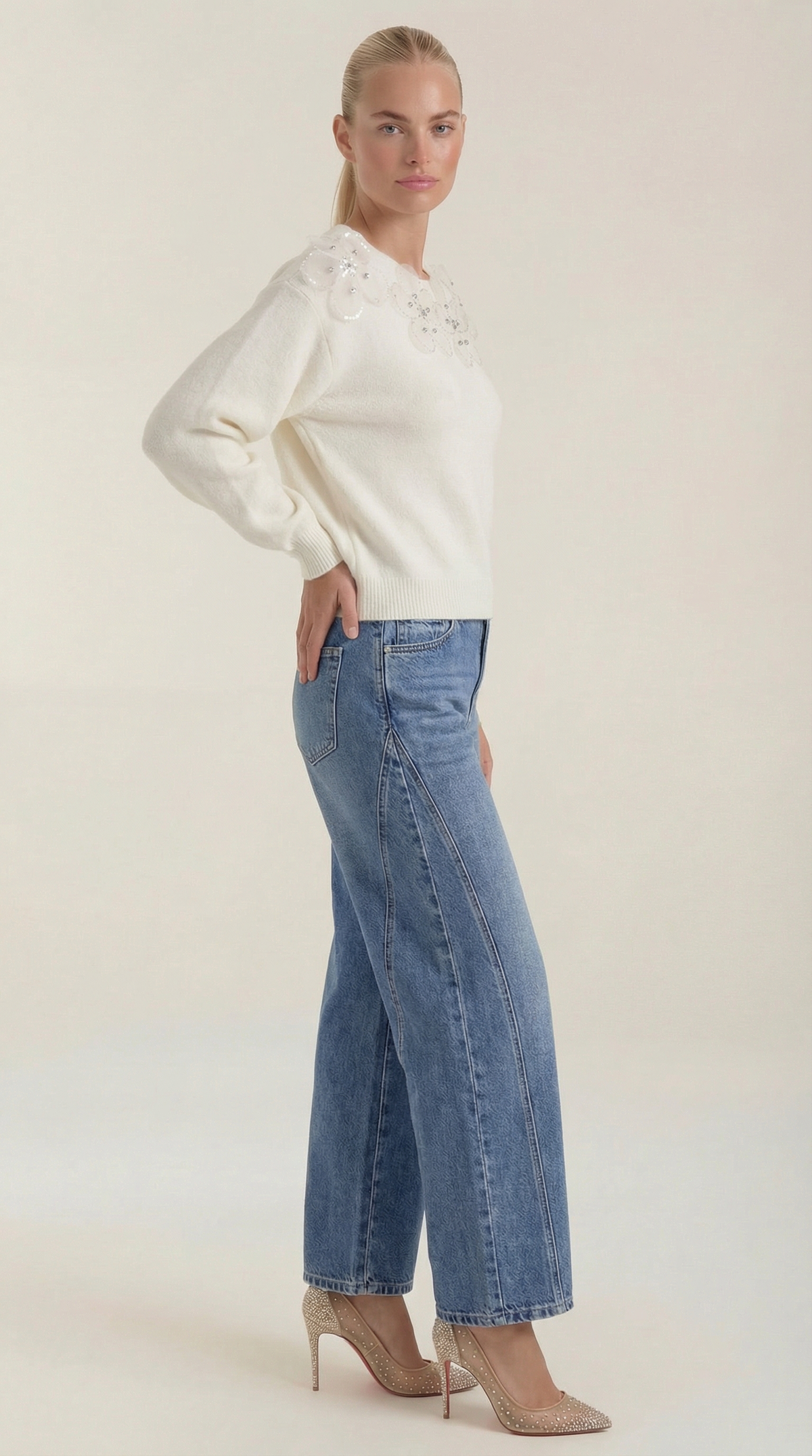 Jeans Vicki de Cintura Alta con Pierna Barrel