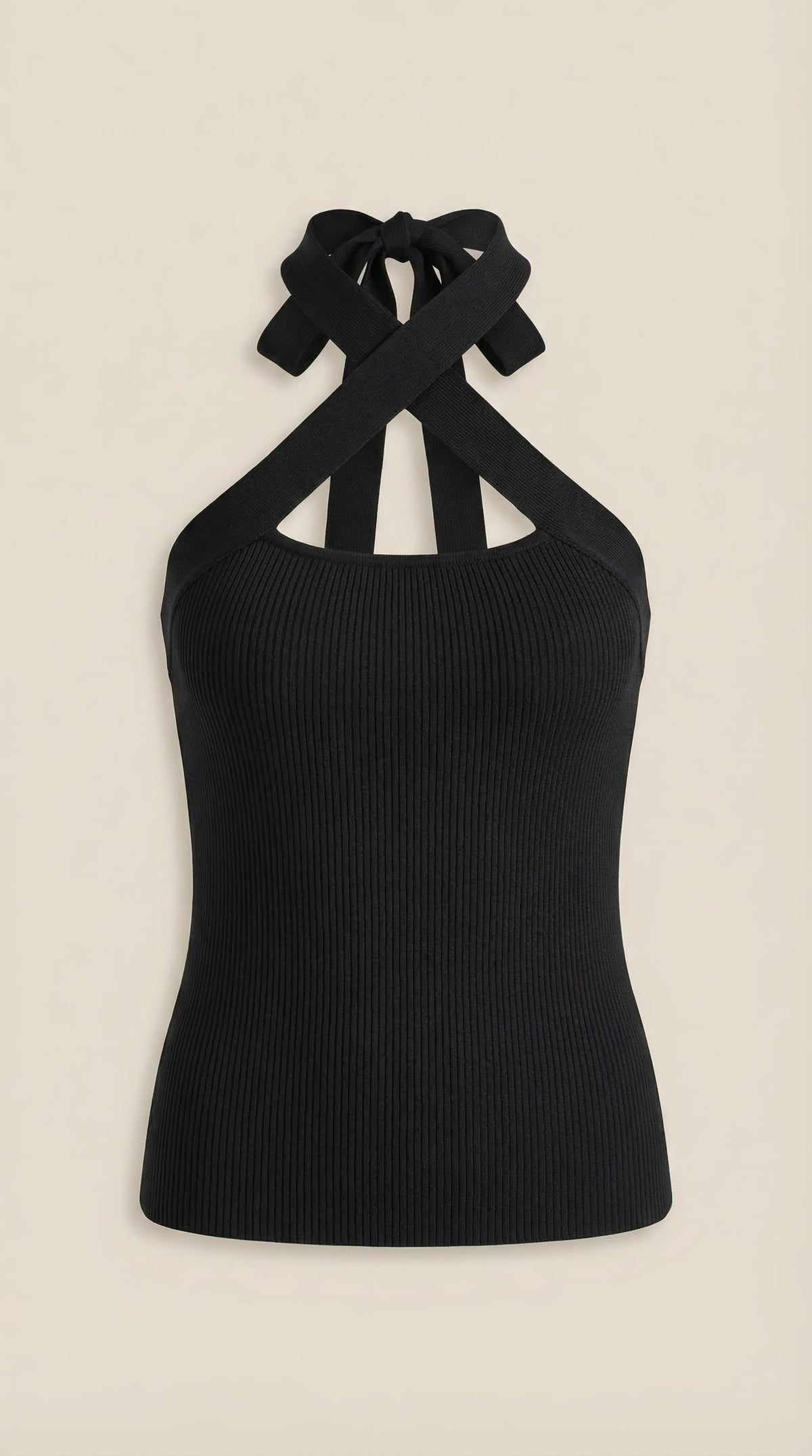 Top Halter Brianna con tirantes entrecruzados