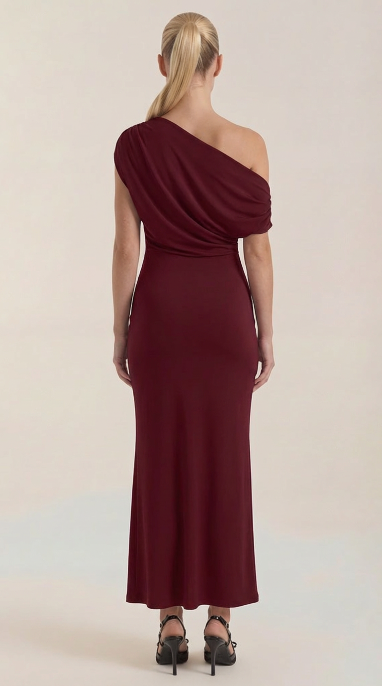Candice Vestido Maxi de Un Solo Hombro