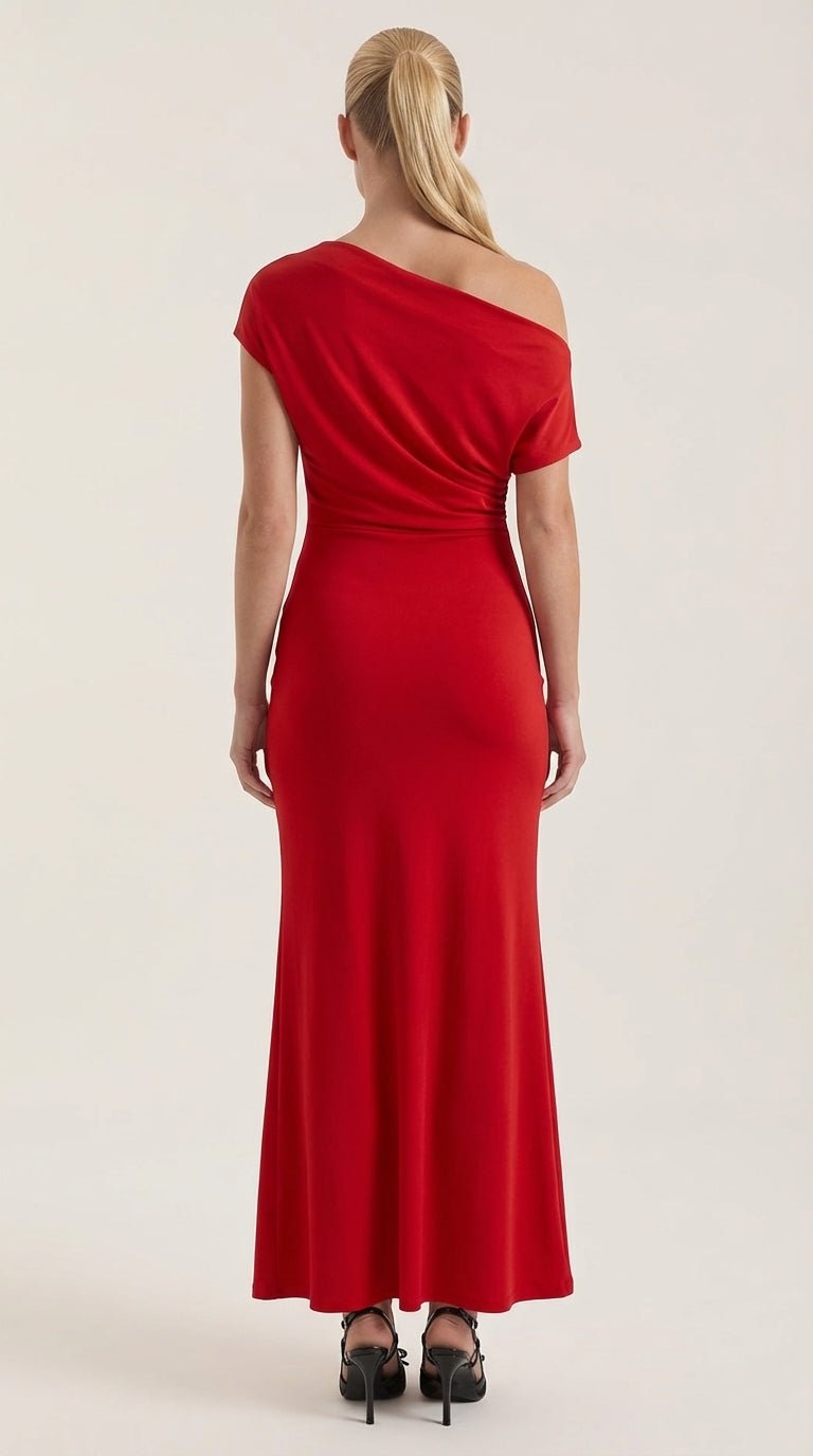Candice Vestido Maxi de Un Solo Hombro