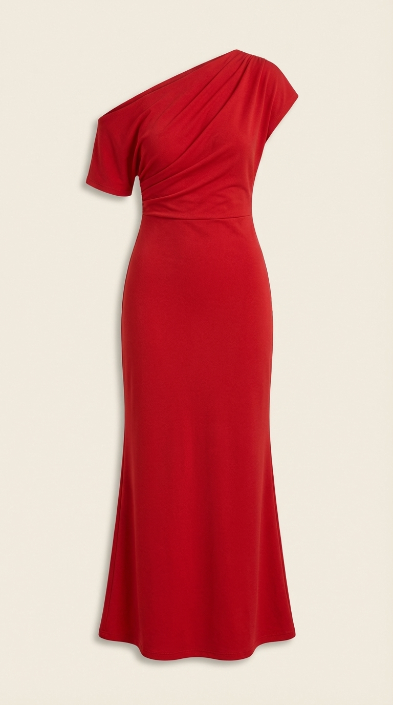 Candice Vestido Maxi de Un Solo Hombro