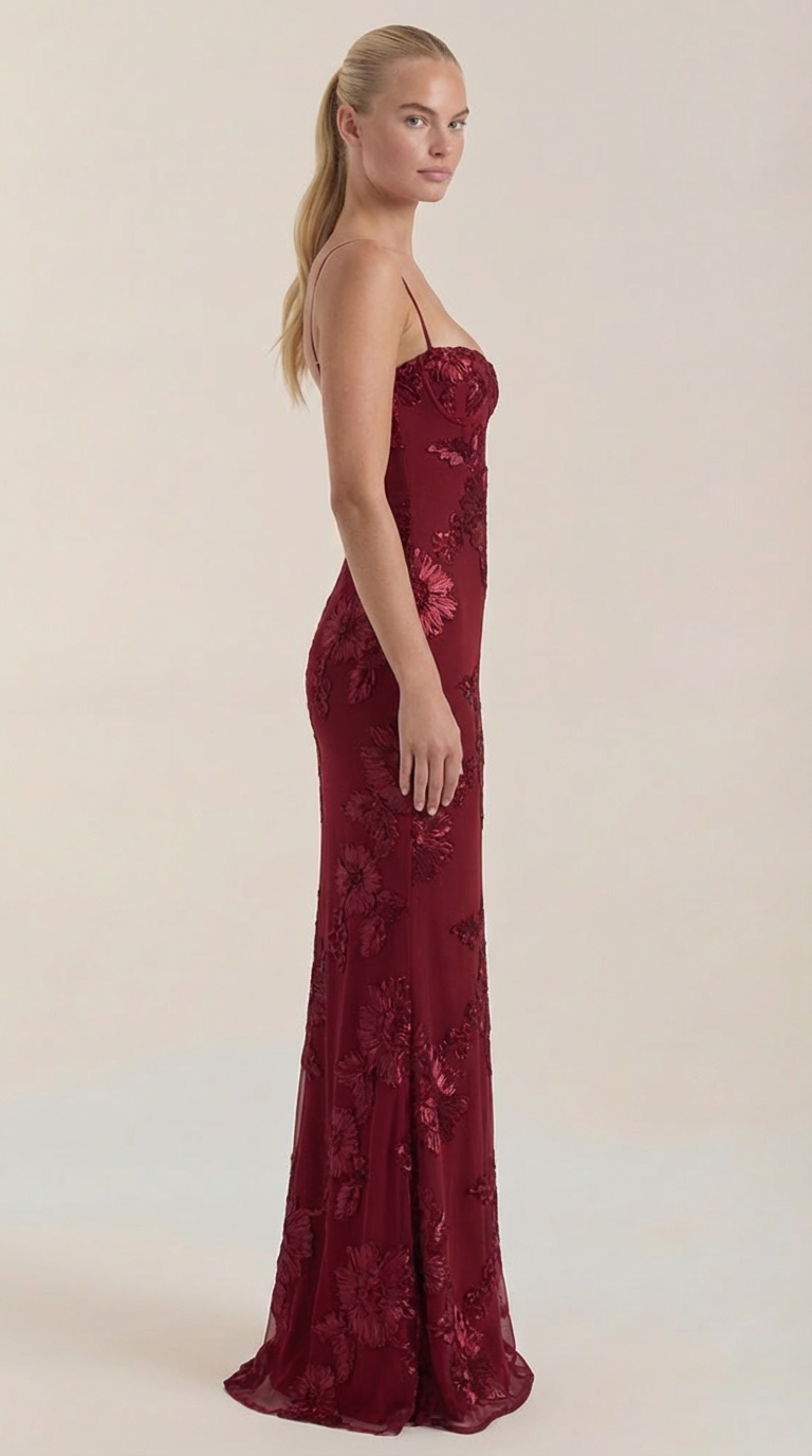 Vestido Maxi Corsé Floral Chantal