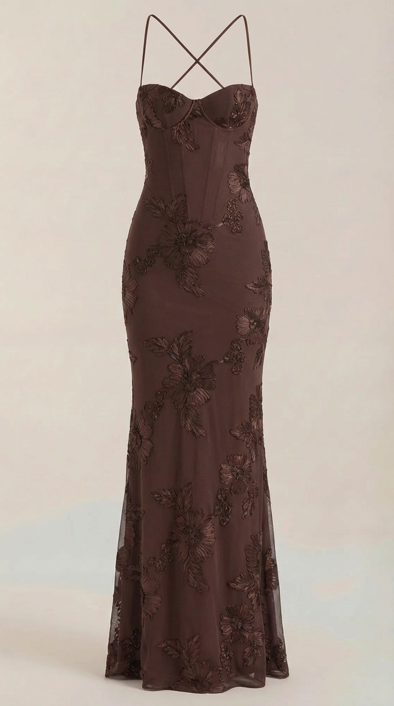 Vestido Maxi Corsé Floral Chantal