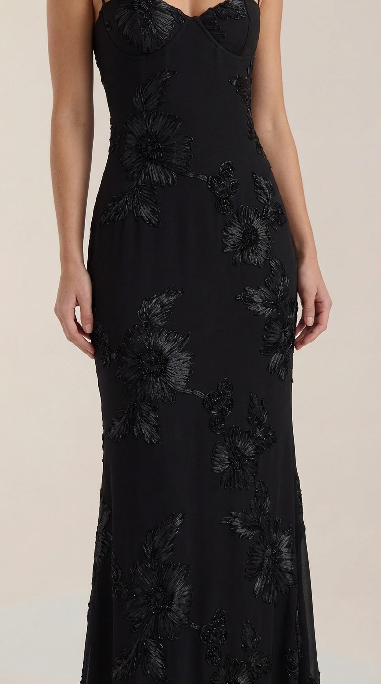 Vestido Maxi Corsé Floral Chantal