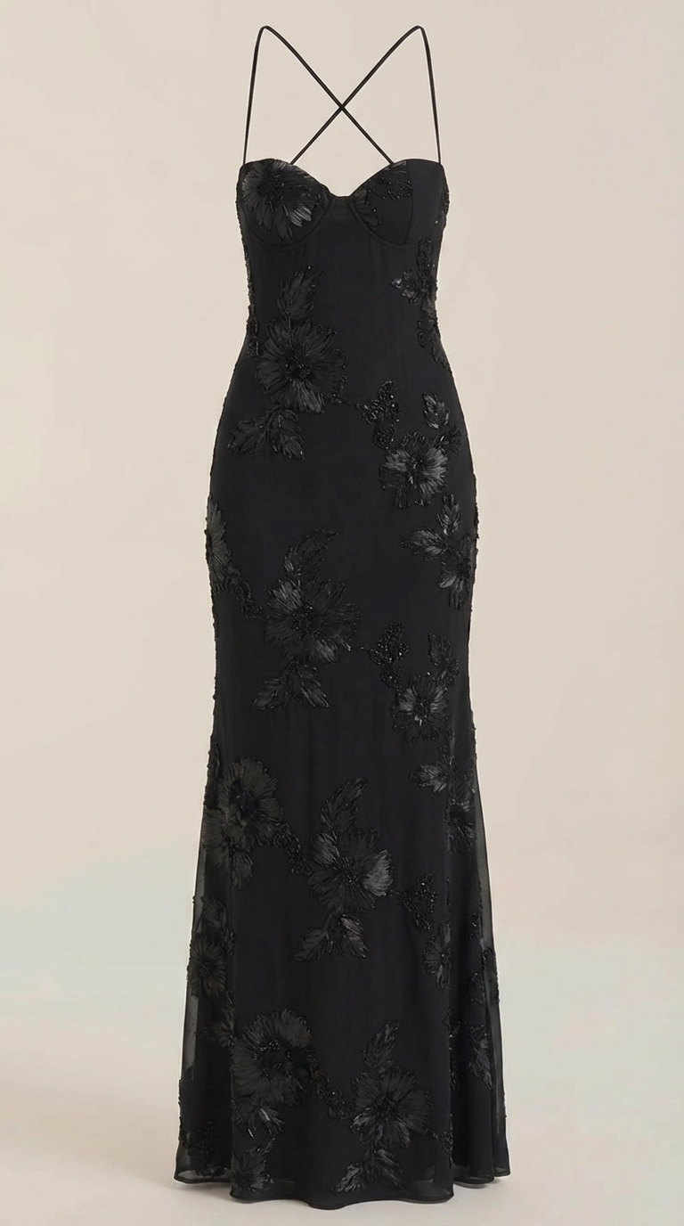 Vestido Maxi Corsé Floral Chantal