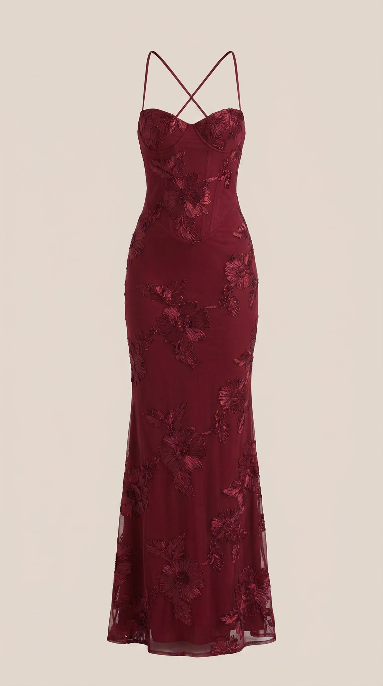 Vestido Maxi Corsé Floral Chantal