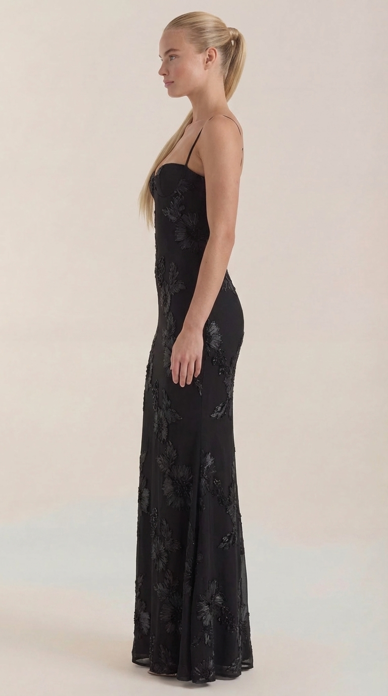 Vestido Maxi Corsé Floral Chantal