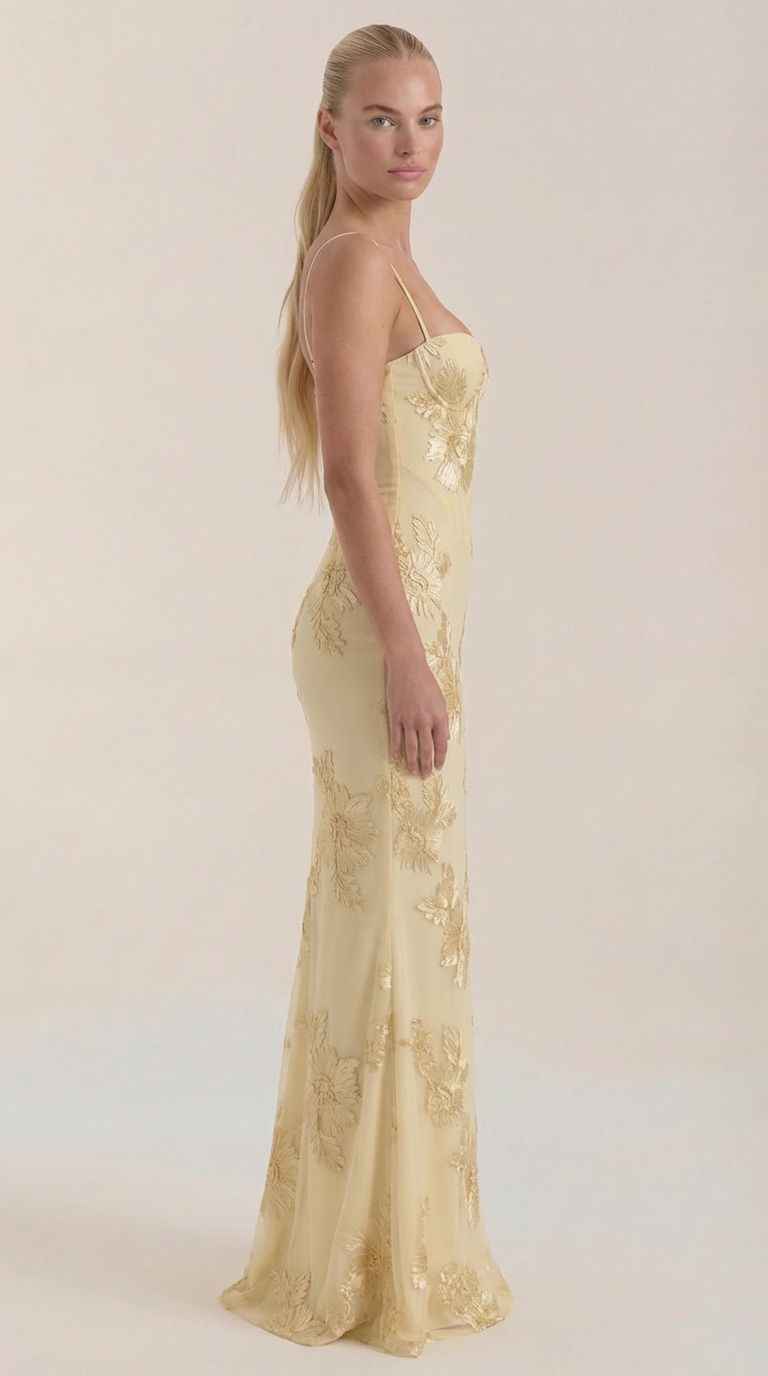 Vestido Maxi Corsé Floral Chantal