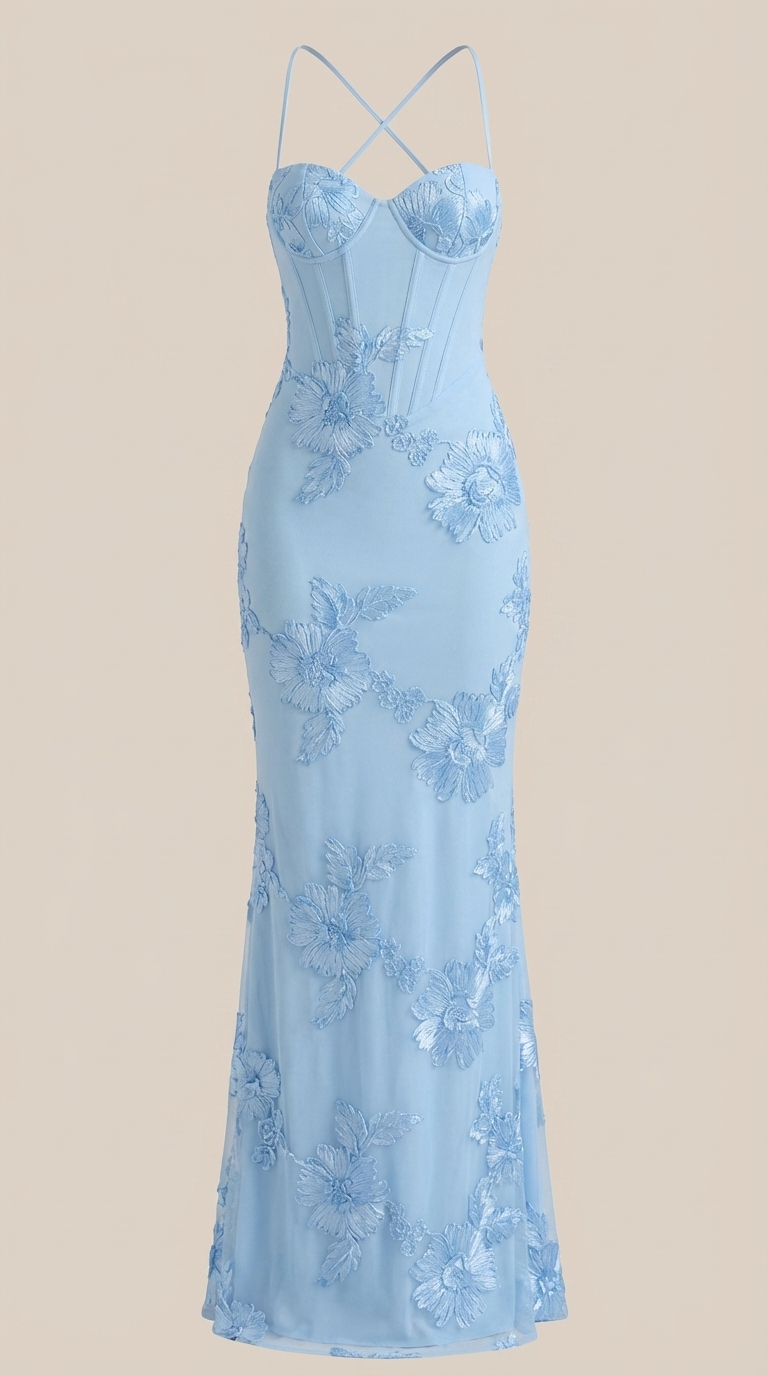 Vestido Maxi Corsé Floral Chantal