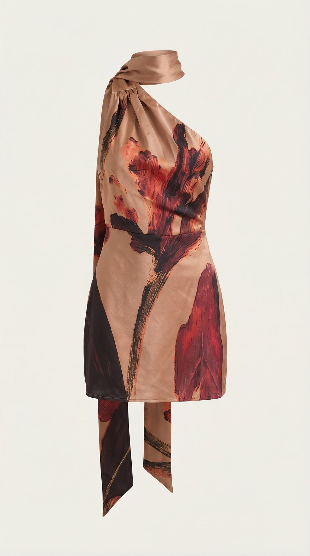 Hattie Vestido Corto de Un Solo Hombro