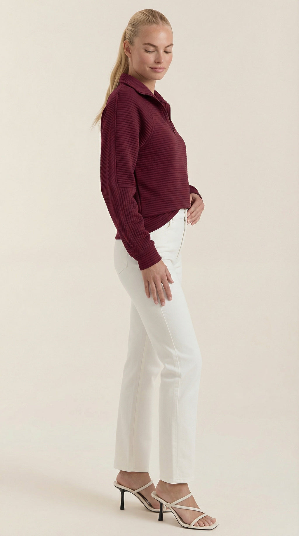 Melinda Quarter-Zip Polo Pullover