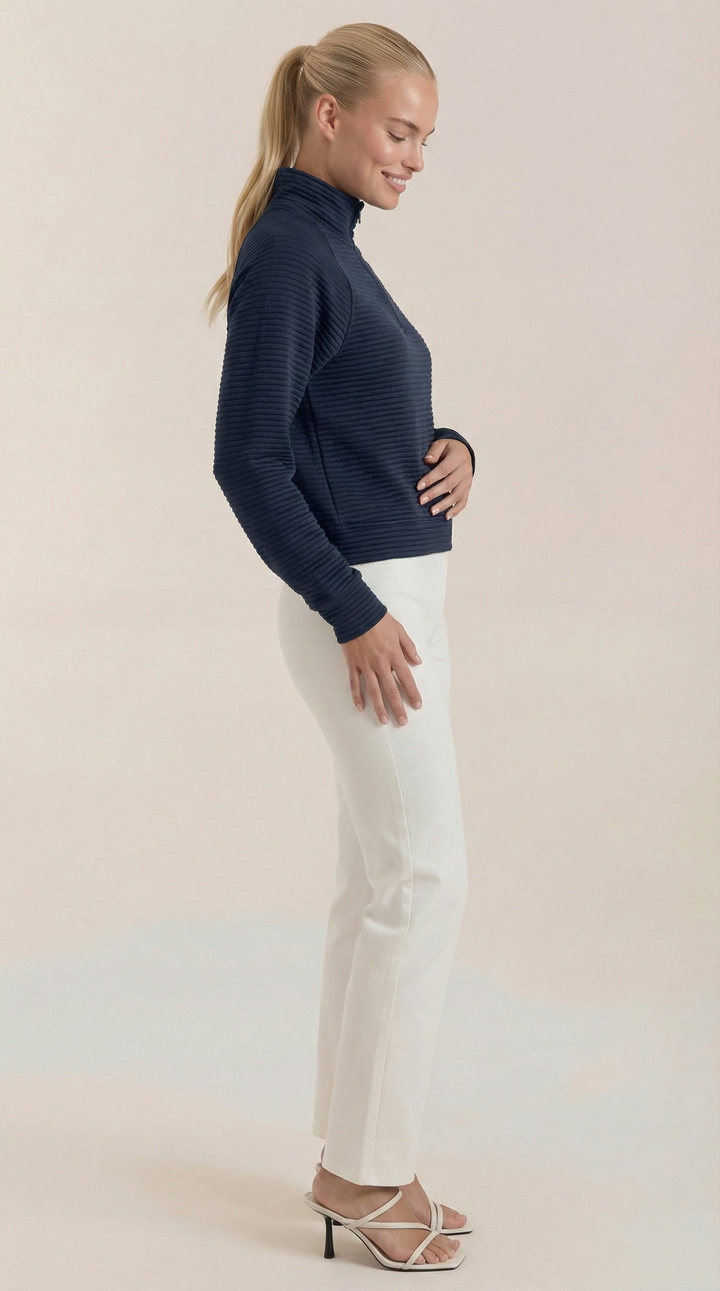 Melinda Quarter-Zip Polo Pullover