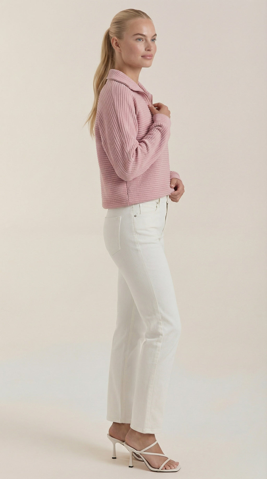 Melinda Polo Pullover con Media Cremallera