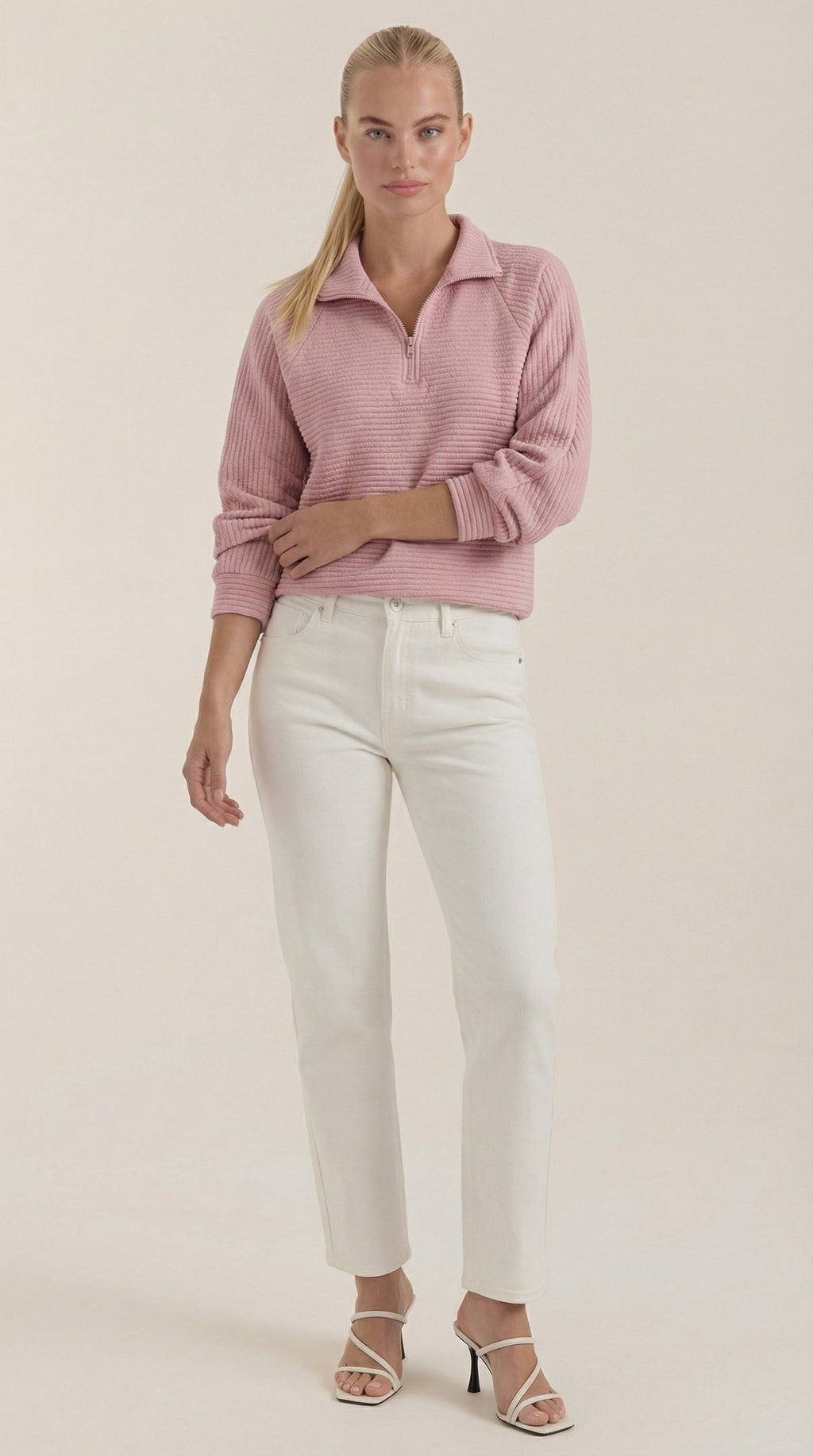 Melinda Quarter-Zip Polo Pullover
