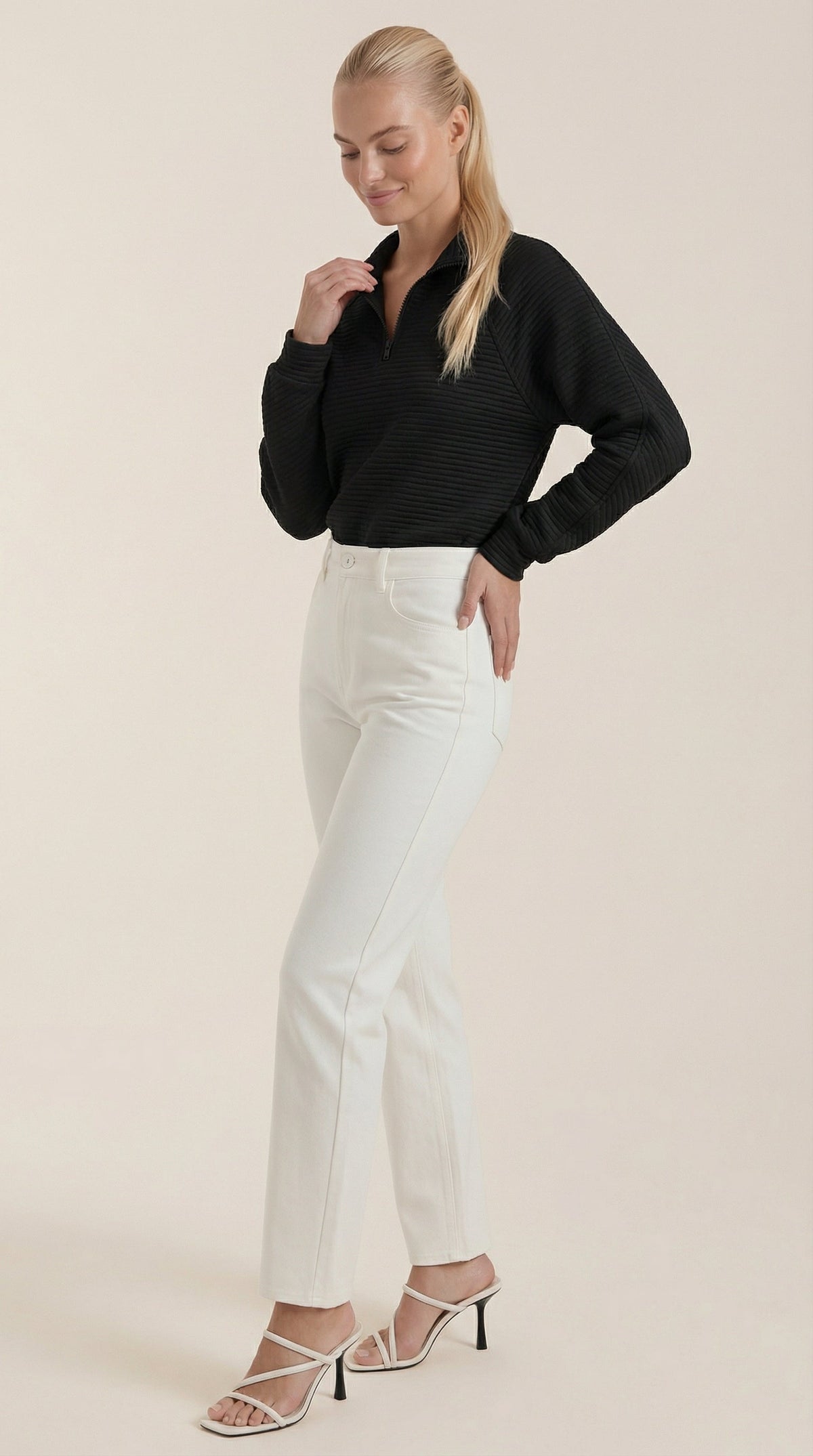 Melinda Quarter-Zip Polo Pullover
