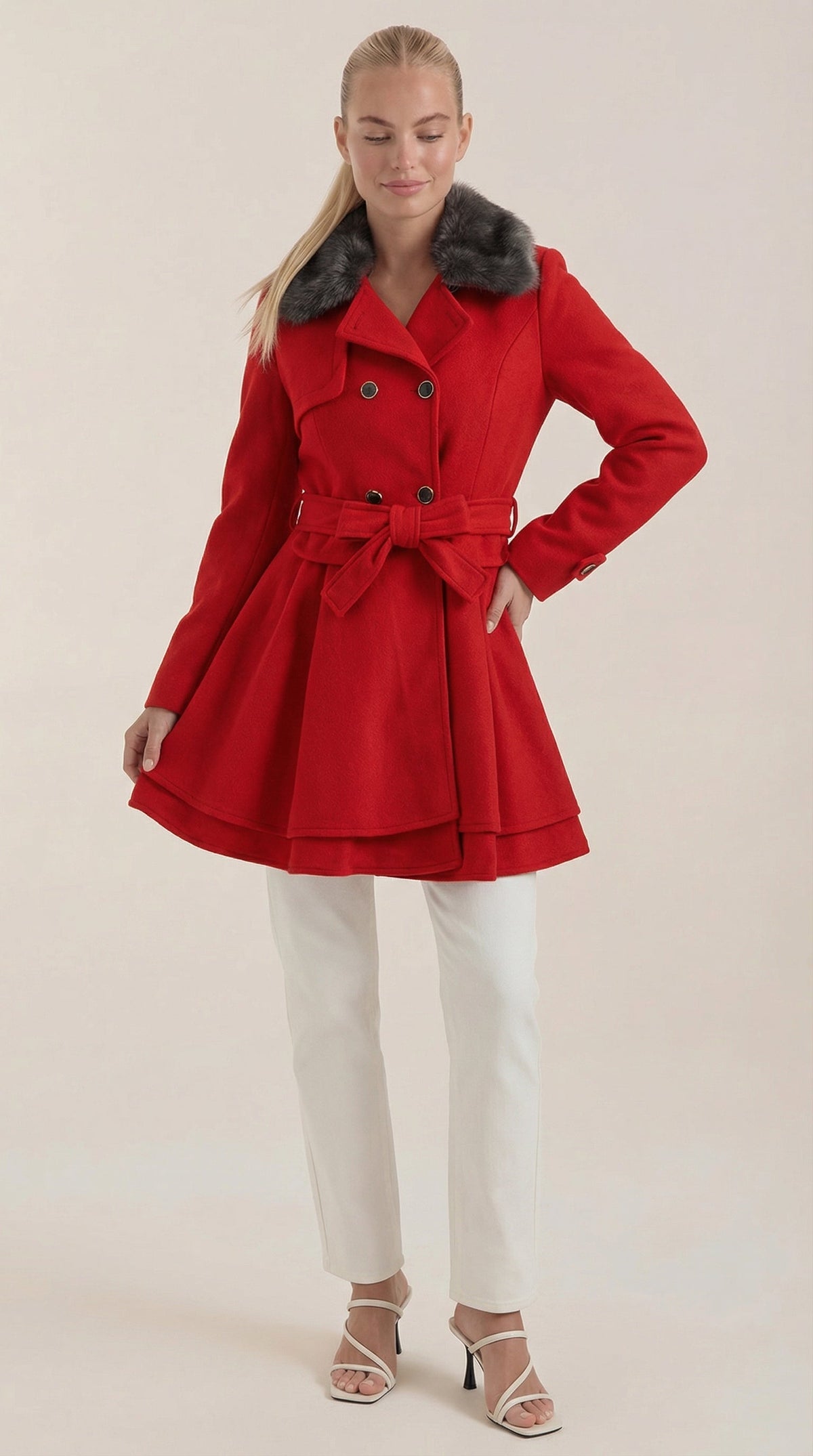 Abrigo A-Línea Myrtle con Corte Fit-and-Flare