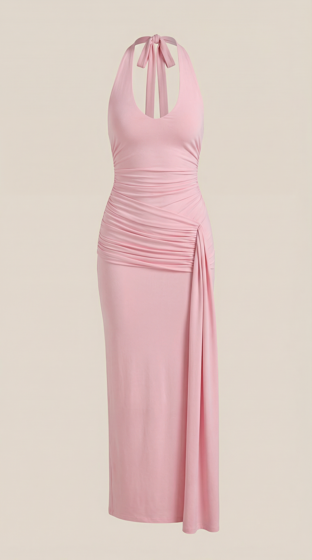 Vestido largo estilo halter Paulette