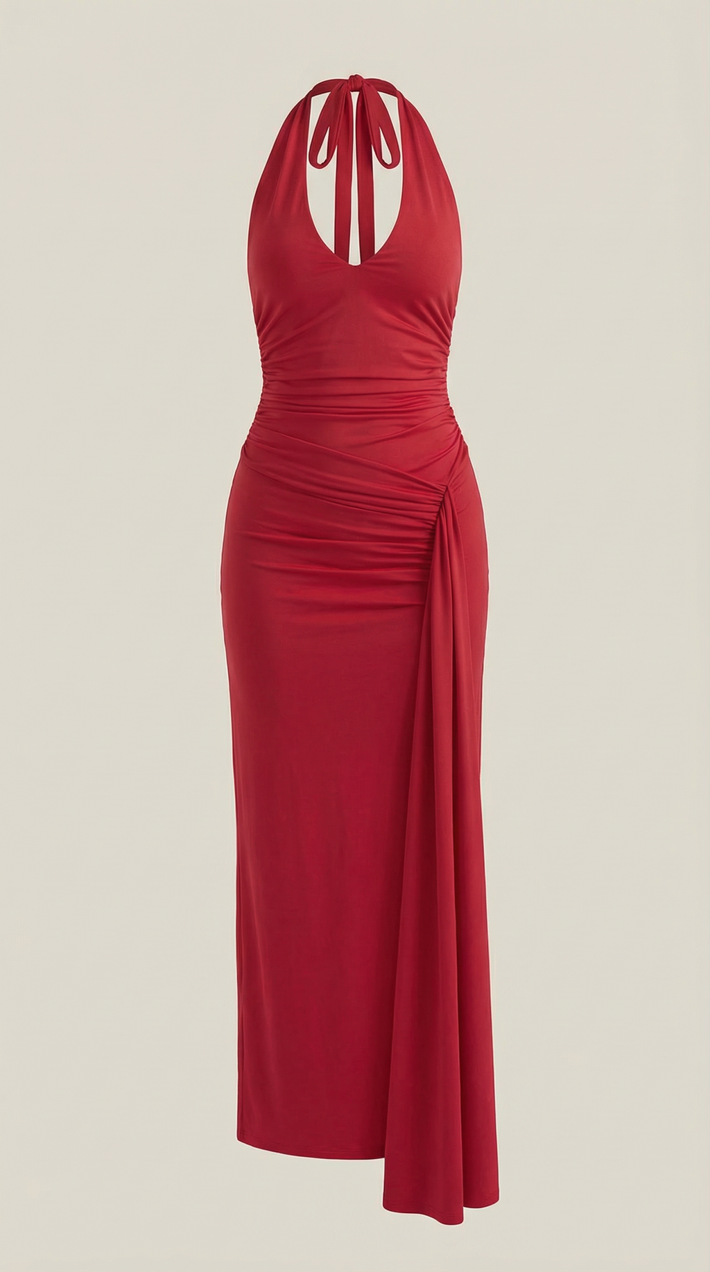 Vestido largo estilo halter Paulette