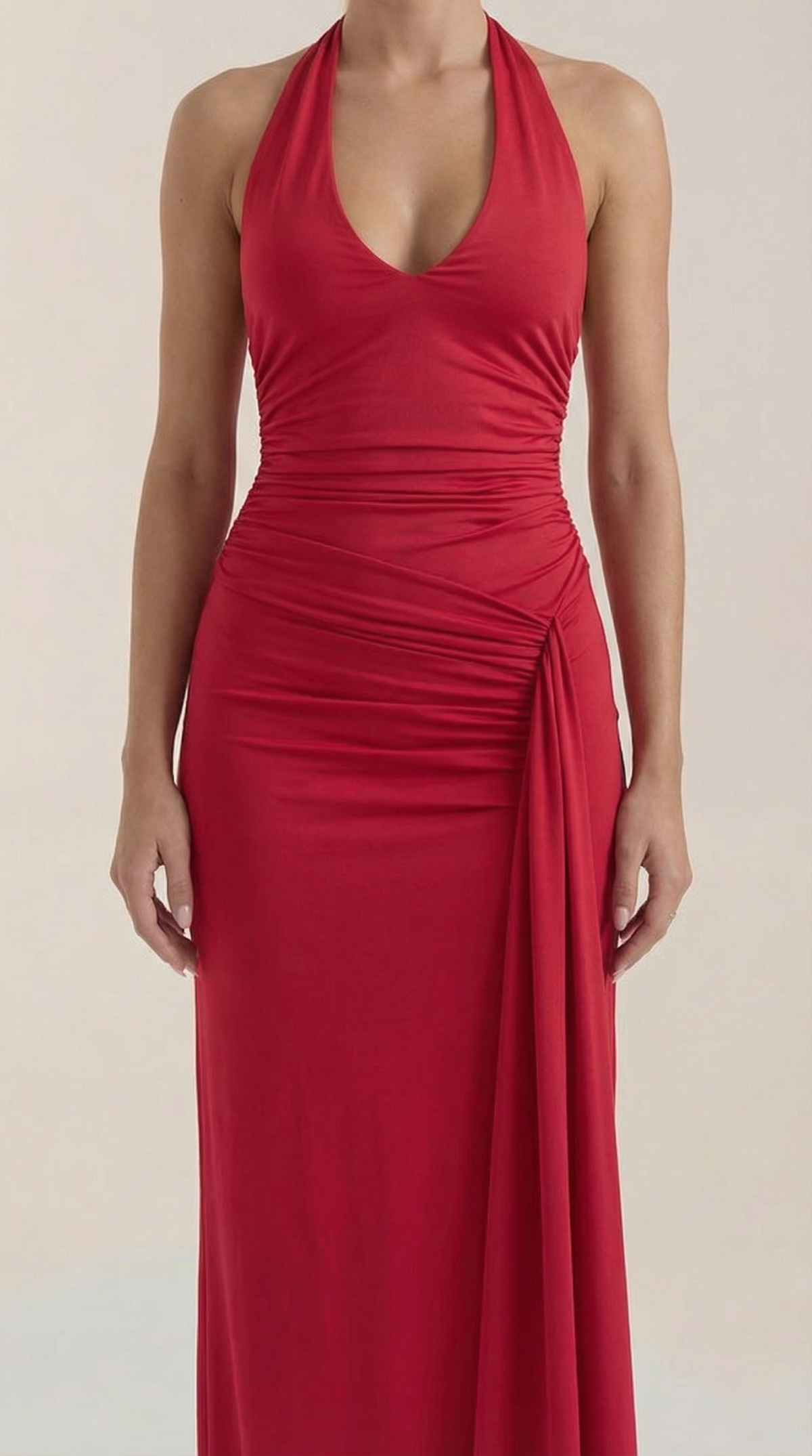 Vestido largo estilo halter Paulette