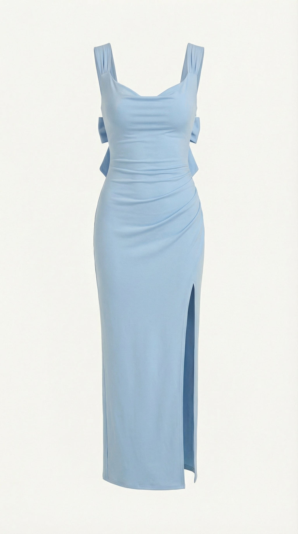 Vestido Largo Rhoda con Detalles Fruncidos