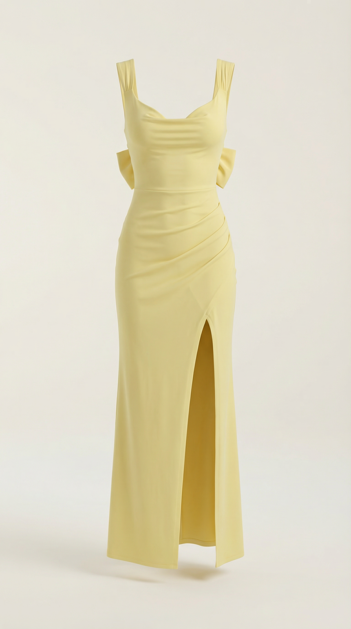 Vestido Largo Rhoda con Detalles Fruncidos