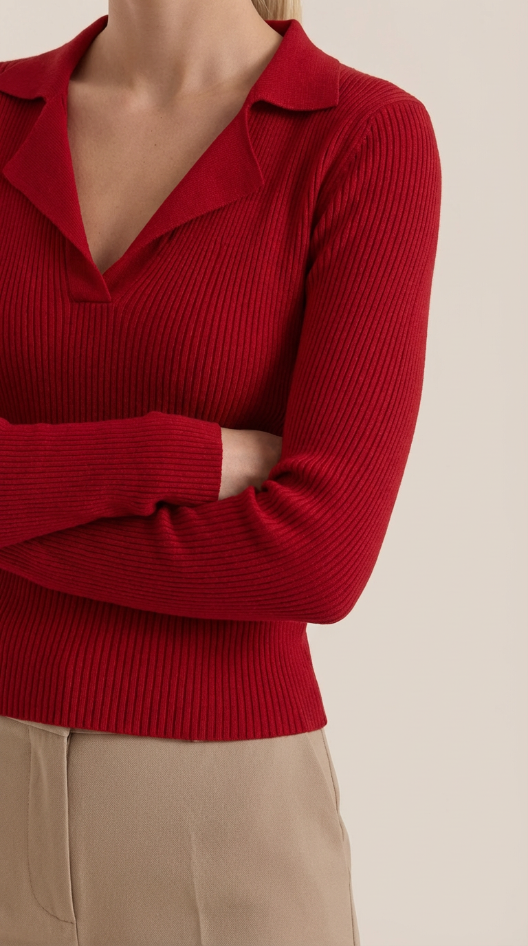 Suéter de punto 'Sara' con cuello elegante
