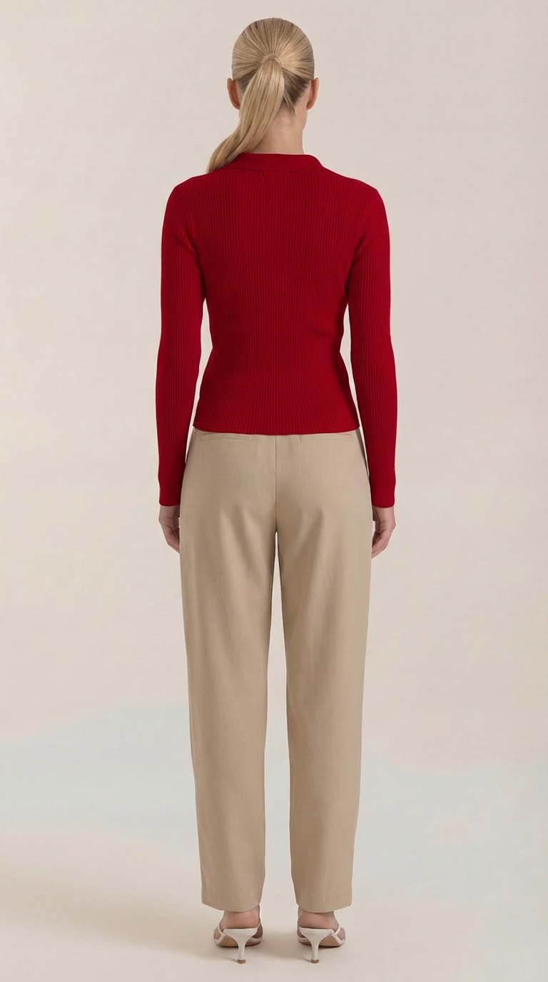 Suéter de punto 'Sara' con cuello elegante