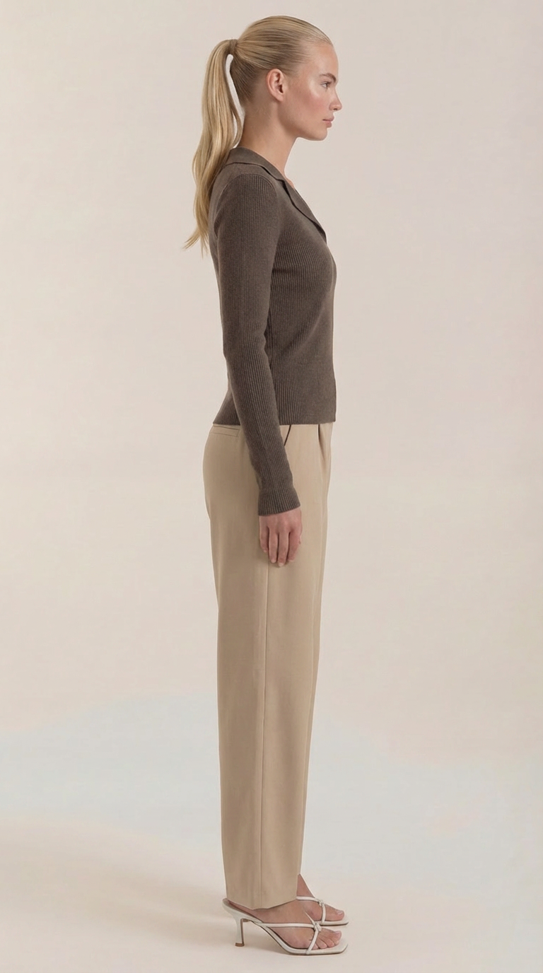 Suéter de punto 'Sara' con cuello elegante