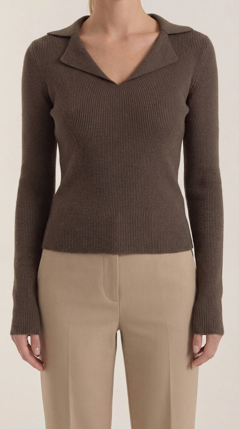 Suéter de punto 'Sara' con cuello elegante
