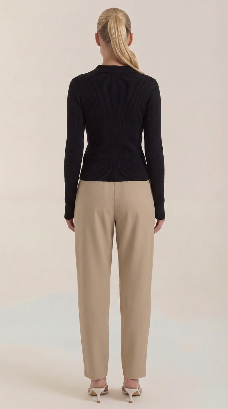 Suéter de punto 'Sara' con cuello elegante