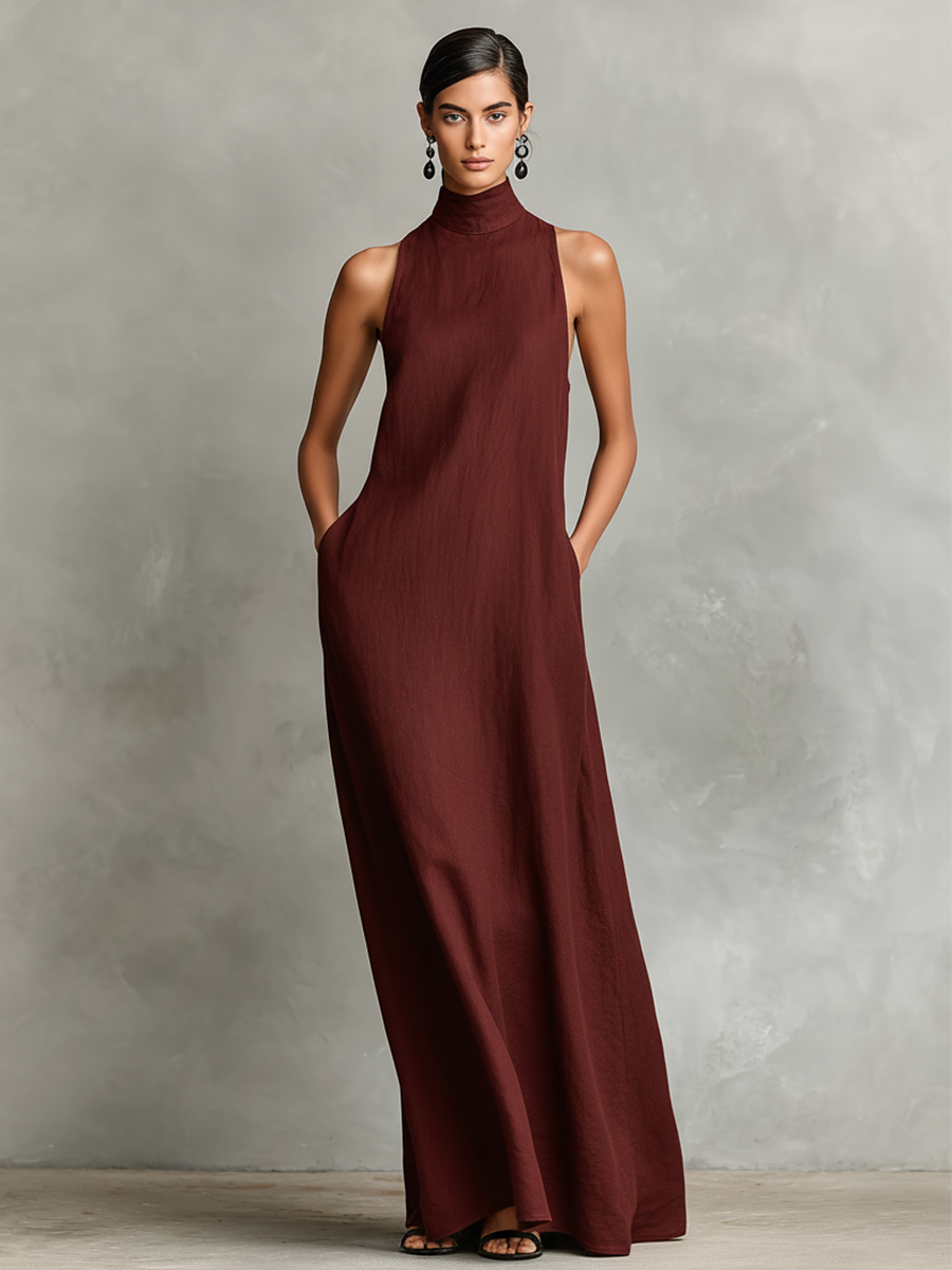 Catalina | Vestido largo minimalista sin mangas